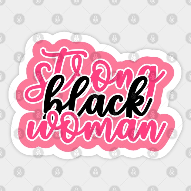 Strong black woman Sticker by DeraTobi